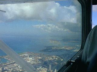 Over Honolulu