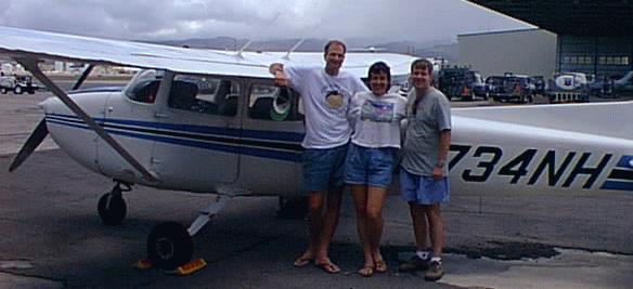 Bruce, Connie, and Mike with N734NH